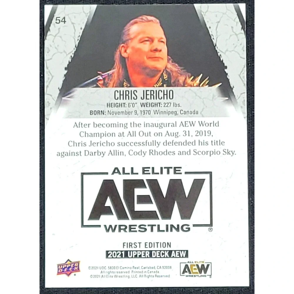 2021 UPPER‎ DECK AEW CHRIS JERICHO FINISHER